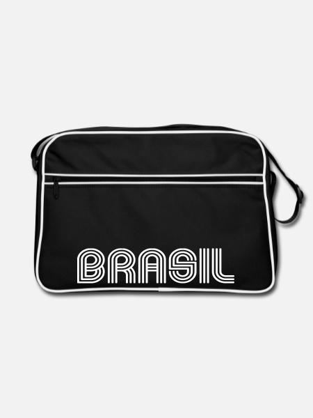 brasil 70 Font Lounge - Retro Bag - black/white - Front