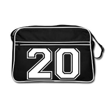 20 - Retro Bag - black/white - Front