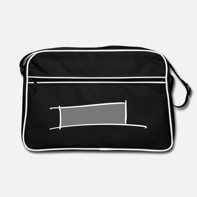 Decorative frame. Banner / Name Badge Template. Retro Bag