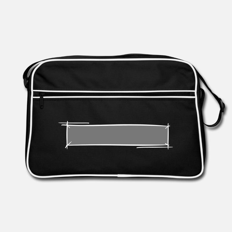 Decorative frame. Banner / Name Badge Template. Retro Bag