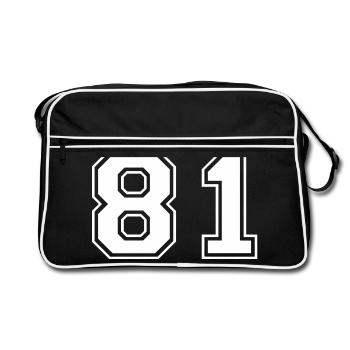 81 - Retro Bag - black/white - Front