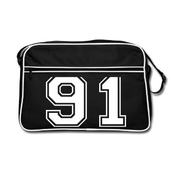 91 - Sac Retro - noir/blanc - Devant