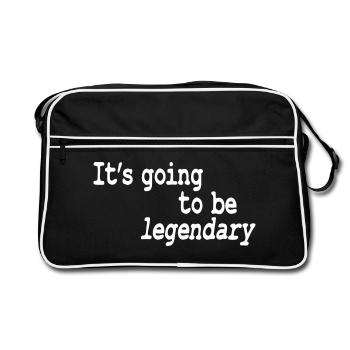 it's going to be legendary - Retro Bag - black/white - Front