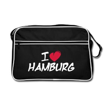 I love Hamburg / I Love Hamburg - Retro Bag - black/white - Front