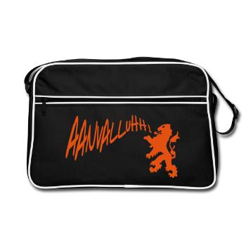 leeuw aanvalluh oranje - Sac Retro - noir/blanc - Devant