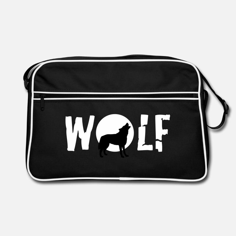 wolf_092011_c_2c - Retro Bag - black/white
