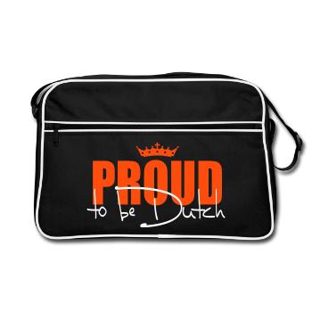 Proud to be Dutch - Sac Retro - noir/blanc - Devant