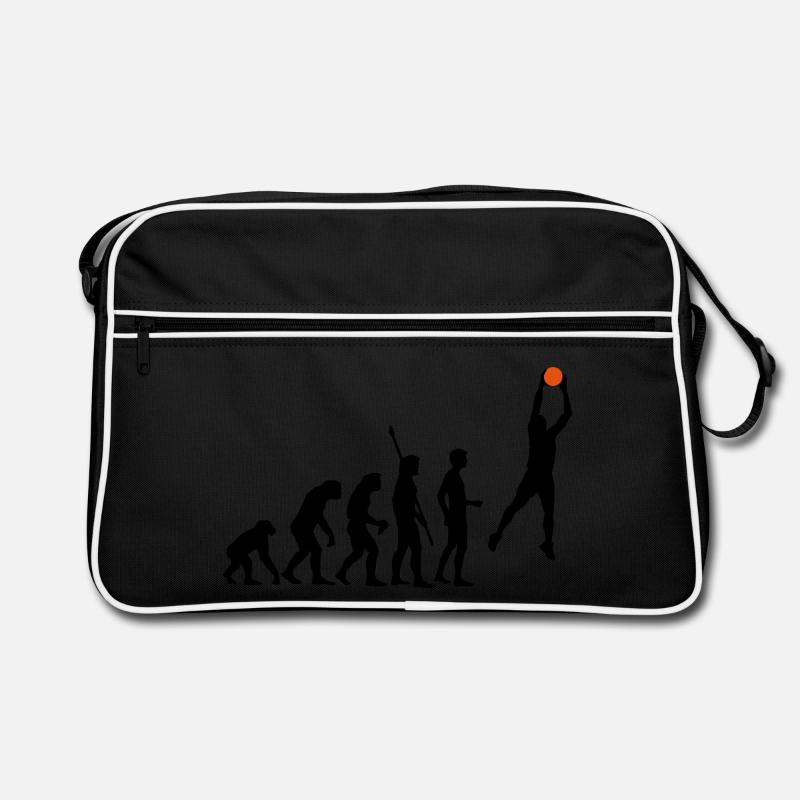 evolution_basketball_072011_a_2c - Retro Tasche - Schwarz/Weiß