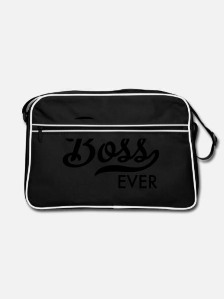 Best Boss - Retro Tasche - Schwarz/Weiß