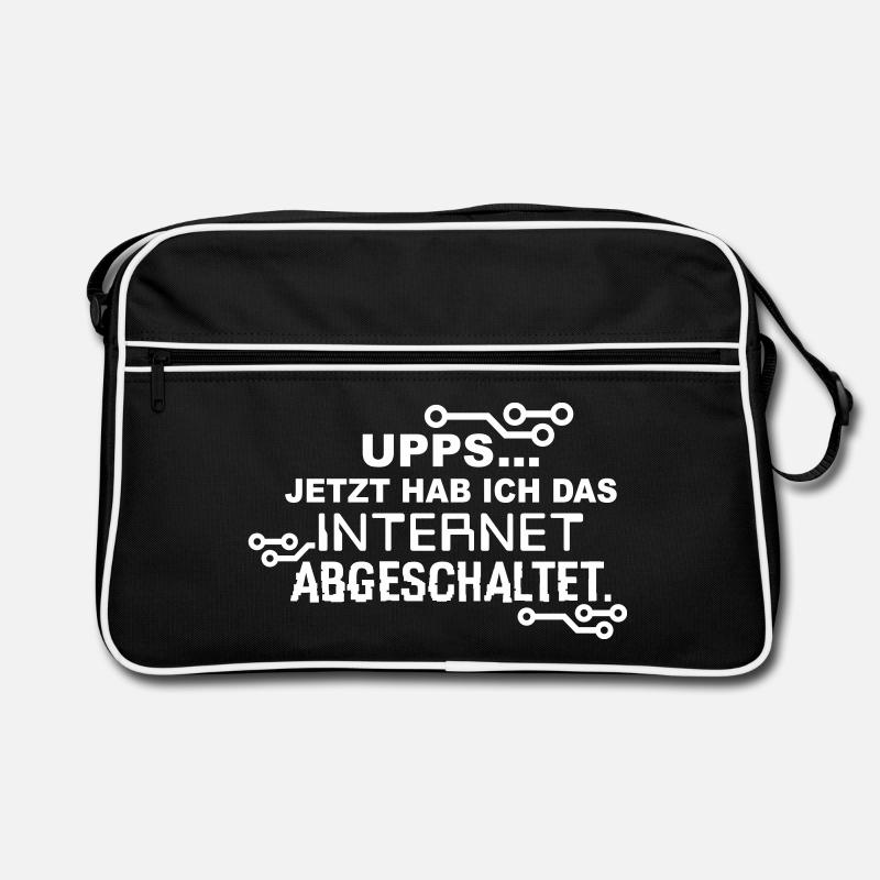 Internet abgeschaltet Retro Tasche