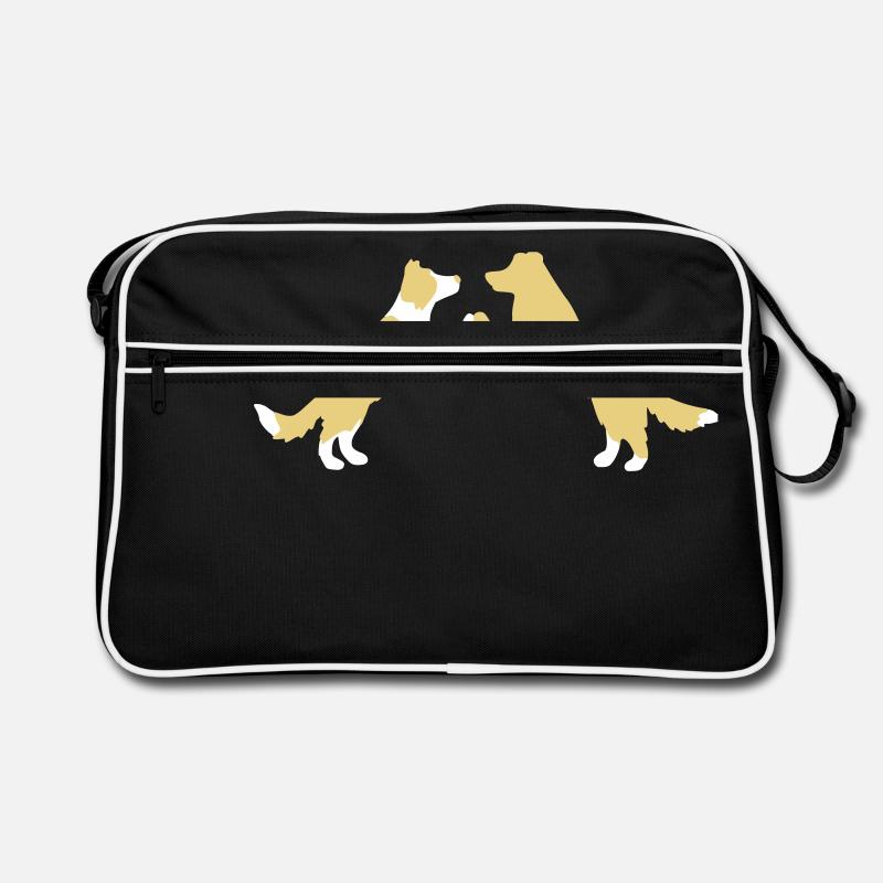 dog dancing Border Collies - Retro Bag - black/white