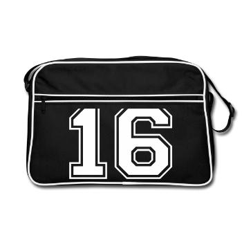 16 - Retro Bag - black/white - Front