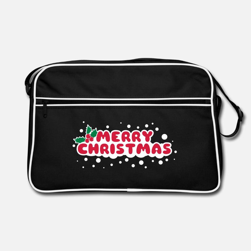 Buon Natale - Borsa retrò - nero/bianco