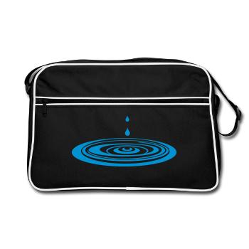 des gouttes d'eau _g1 - Sac Retro - noir/blanc - Devant