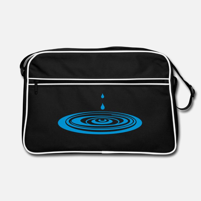 Tropfen in das Wasser_g1 Retro Tasche