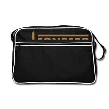 Leonberg - Retro Tasche - Schwarz/Weiß - Vorne