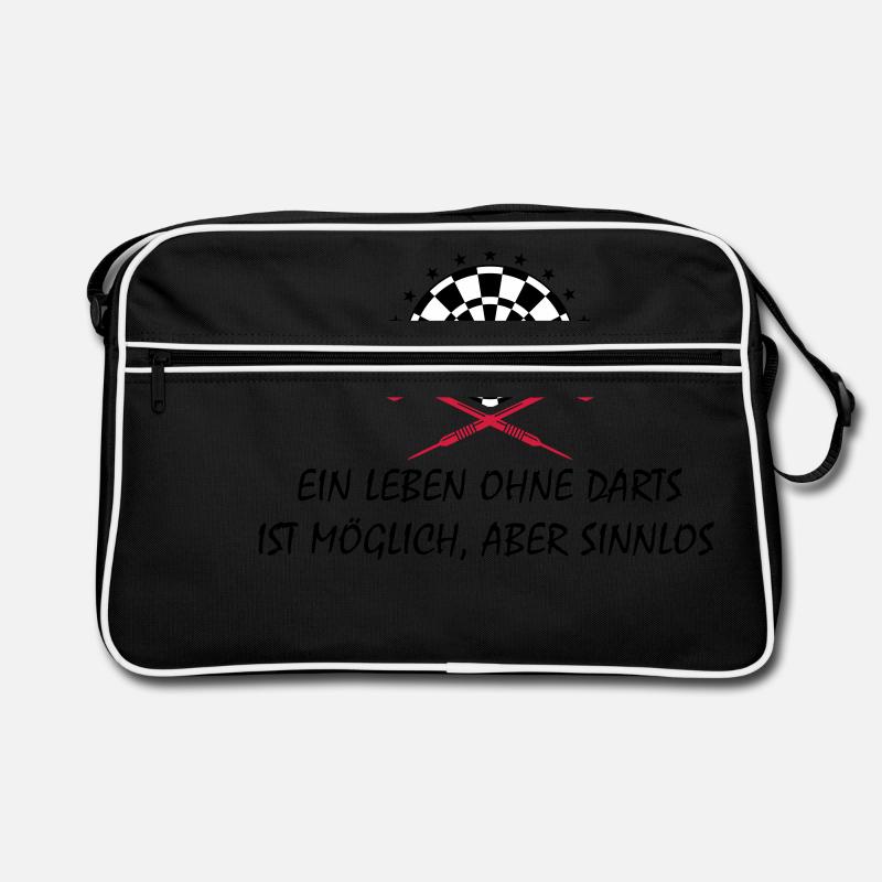 Ein Leben ohne Darts Retro Tasche