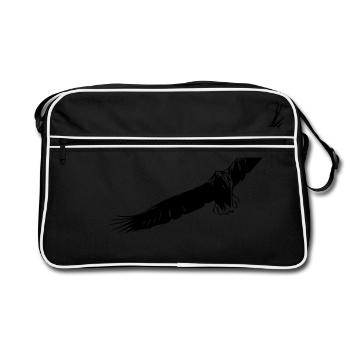 Flying eagle - Retro Bag - black/white - Front