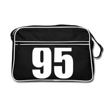95 - Retro Bag - black/white - Front