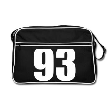 93 - Retro Bag - black/white - Front