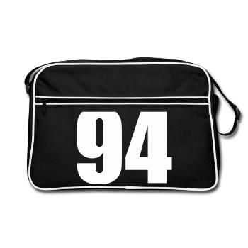 94 - Retro Bag - black/white - Front