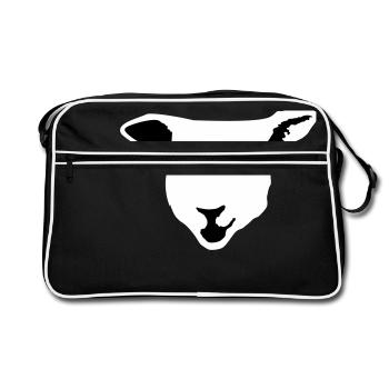 sheep, lamb - Retro Bag - black/white - Front
