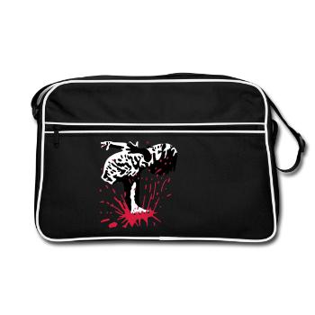 splash - Retro Tasche - Schwarz/Weiß - Vorne