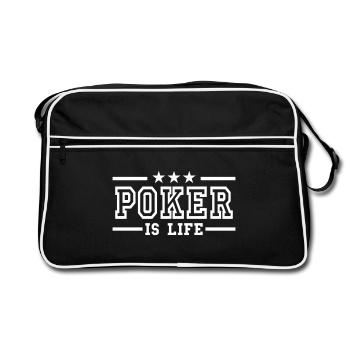 poker is life deluxe - Retro Bag - black/white - Front