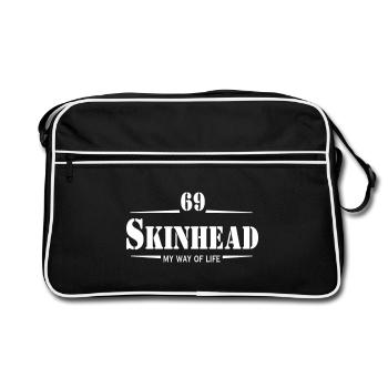 Working Class Skinhead Oi! Antiracist Bootboys My - Retro Bag - black/white - Front