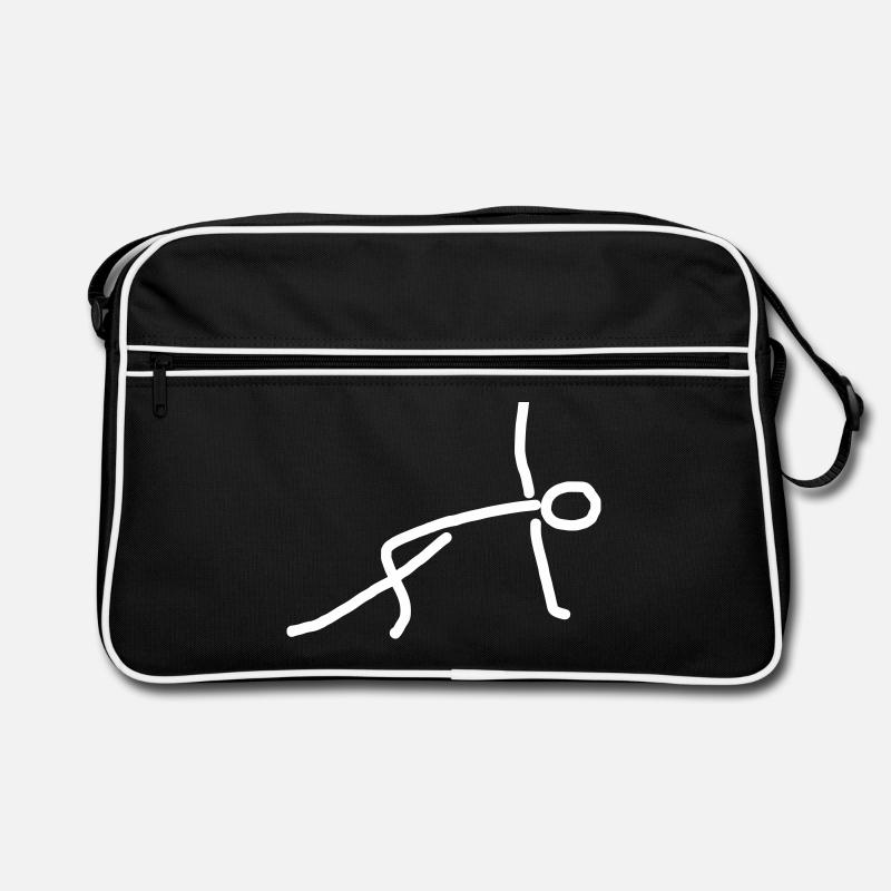 iYpsilon Seitstütz - Retro Tasche - Schwarz/Weiß