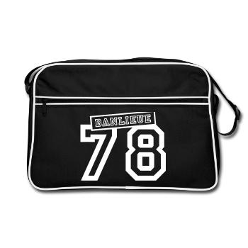 banlieue 78 - Retro Bag - black/white - Front