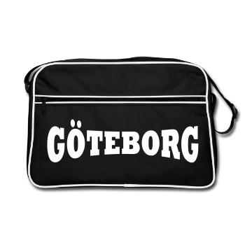 Göteborg lettrage - Sac Retro - noir/blanc - Devant