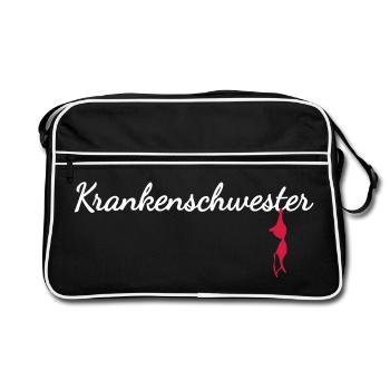 Infirmière - Sac Retro - noir/blanc - Devant