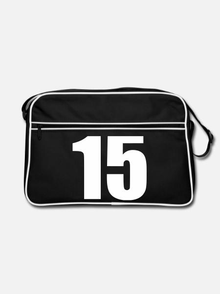 15 - Retro Tasche - Schwarz/Weiß - Vorne