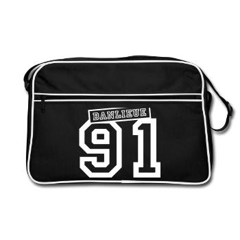 banlieue 91 - Sac Retro - noir/blanc - Devant