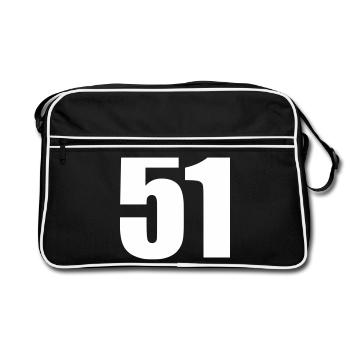 51 - Retro Bag - black/white - Front