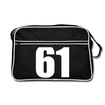 61 - Retro Bag - black/white - Front