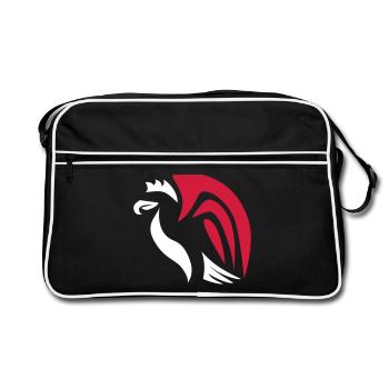 Mexiko Adler - Retro Tasche - Schwarz/Weiß - Vorne