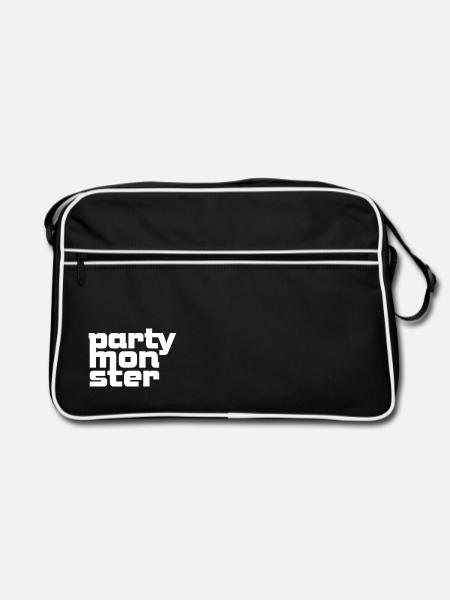 Partymonster-Font No. 1 - Retro Bag - black/white - Front