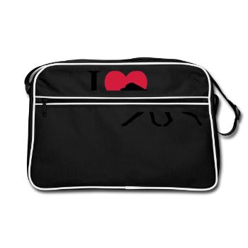 I love Pointer - Retro Bag - black/white - Front