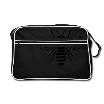 Abeille guêpe Bourdon Hornet apiculteur miel - Sac Retro - noir/blanc - Devant