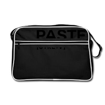 PASTE CTRL BLACK - Retro Bag - black/white - Front