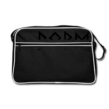 Amour - script runique - Sac Retro - noir/blanc - Devant
