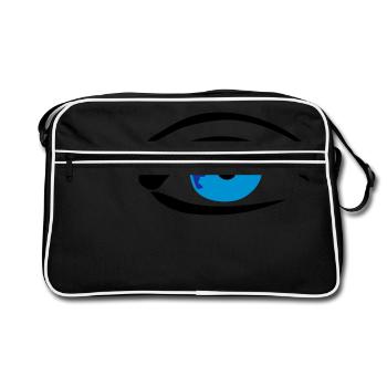 Eye / eye - watching you - Retro Bag - black/white - Front