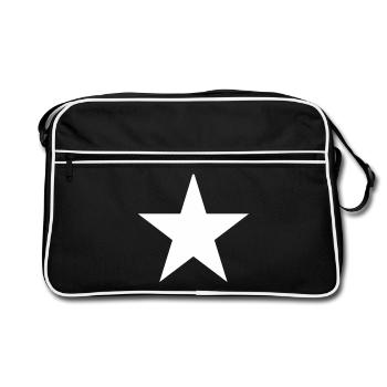 LUCKY STAR - Retro Bag - black/white - Front