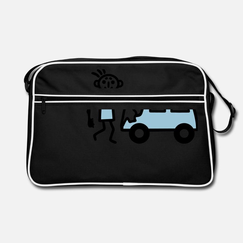 Strichmännchen Autowäsche - V2 Retro Tasche