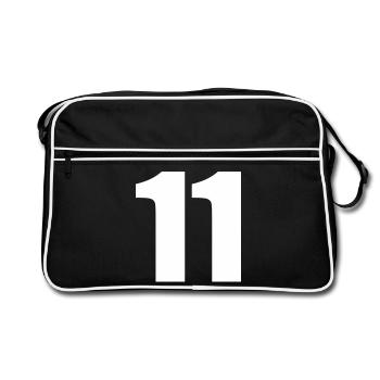 11 - Retro Tasche - Schwarz/Weiß - Vorne