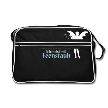 Je résous les conflits généralement avec la - Sac Retro - noir/blanc - Devant