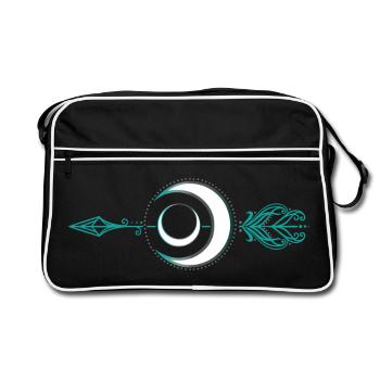 Lune avec flèche Déesse Diana Déesse de la lune - Sac Retro - noir/blanc - Devant