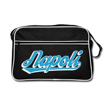 Napoli Retro Script Blue - Retro Bag - black/white - Front